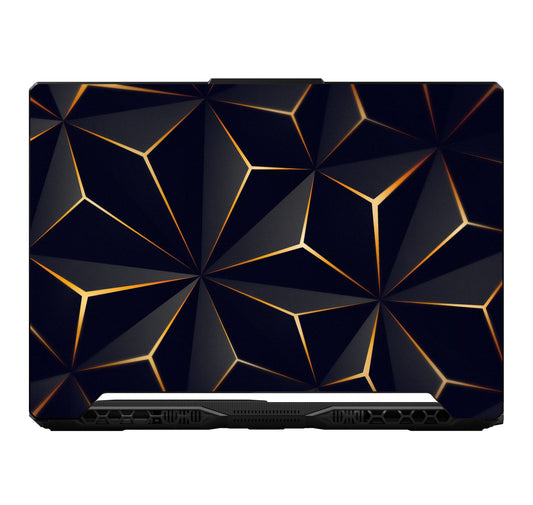 Black Gold Diamond Cut Laptop 6D Skin