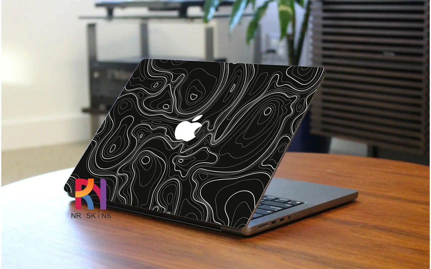 White Strip Laptop 6D Skin - Wrapskins