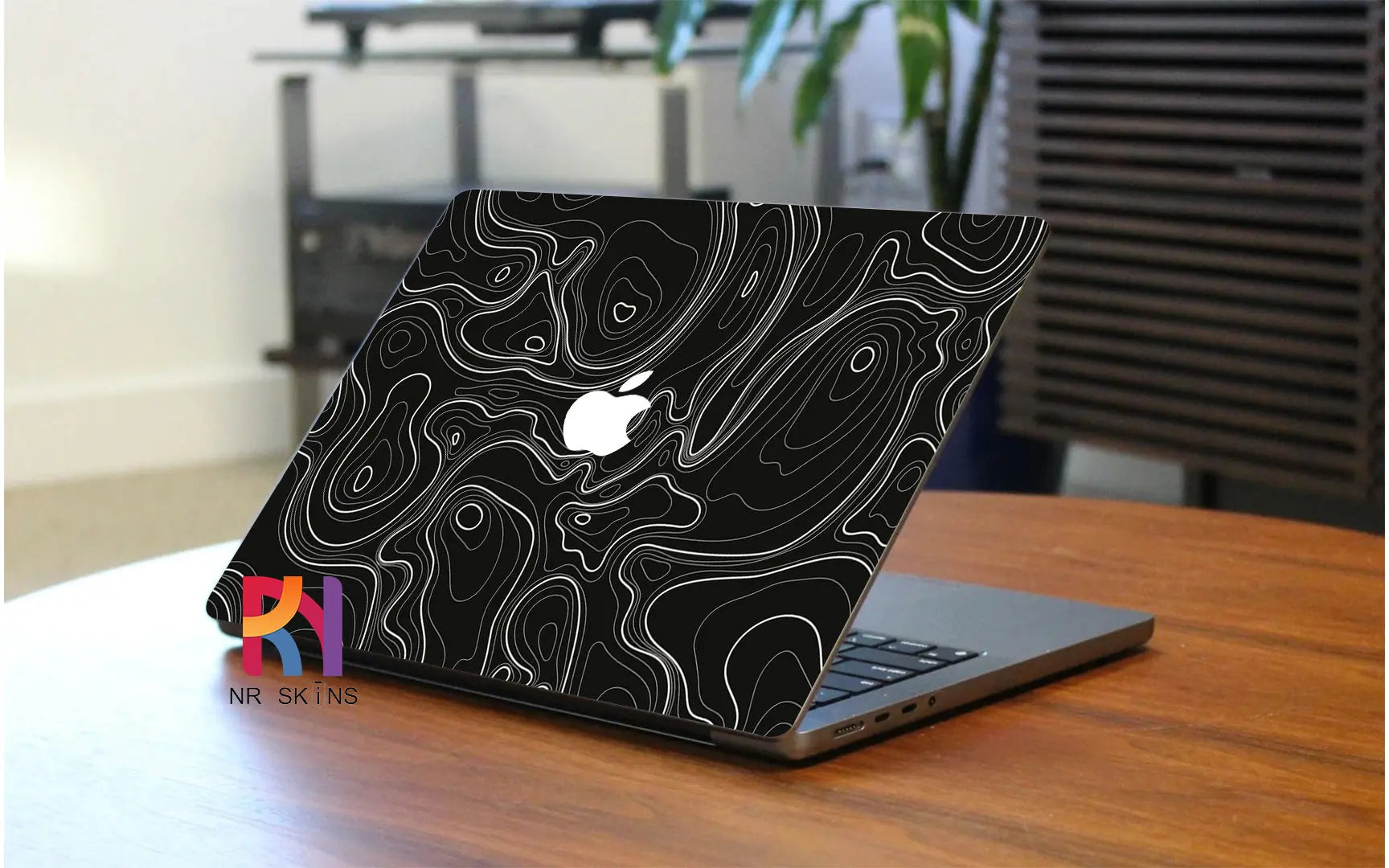 White Strip Laptop 6D Skin - Wrapskins