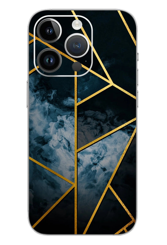 Gold Blue Marble Mobile 6D Skin - NR SKINS